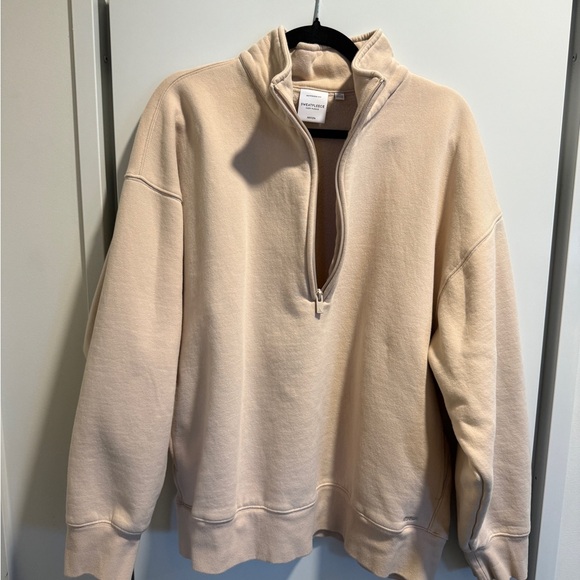 Aritzia Cozy Sweatfleece Boyfriend 1/2 Zip Sweatshirt - Picture 4 of 4